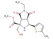 methyl (1S*,3S*,3aR*,6aS*)-5-ethyl-1-(hydroxymethyl)-3-(5-methyl-2-thienyl)-4,6-dioxooctahydropyrrolo[3,4-c]pyrrole-1-carboxylate