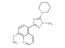 8-methoxy-5-(1-methyl-5-piperidin-1-yl-1H-1,2,4-triazol-3-yl)quinoline