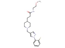 3-(1-{[1-(2-fluorophenyl)-1H-pyrazol-4-yl]methyl}-4-piperidinyl)-N-(2-methoxyethyl)propanamide