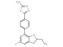 5-{4-[2-(aminomethyl)-5-fluoro-2,3-dihydro-1-benzofuran-7-yl]phenyl}-1,3,4-thiadiazol-2-amine