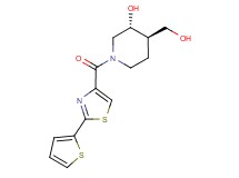 (3R*,4R*)-4-(hydroxymethyl)-1-{[2-(2-thienyl)-1,3-thiazol-4-yl]carbonyl}-3-piperidinol