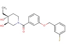 (3R*,4R*)-4-ethyl-1-{3-[(3-fluorobenzyl)oxy]benzoyl}piperidine-3,4-diol