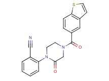 2-[4-(1-benzothien-5-ylcarbonyl)-2-oxo-1-piperazinyl]benzonitrile