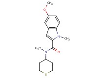 5-methoxy-N,1-dimethyl-N-(tetrahydro-2H-thiopyran-4-yl)-1H-indole-2-carboxamide