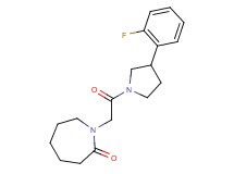1-{2-[3-(2-fluorophenyl)-1-pyrrolidinyl]-2-oxoethyl}-2-azepanone