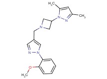 1-(1-{[1-(2-methoxyphenyl)-1H-pyrazol-4-yl]methyl}azetidin-3-yl)-3,5-dimethyl-1H-pyrazole