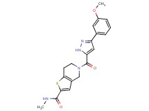 5-{[3-(3-methoxyphenyl)-1H-pyrazol-5-yl]carbonyl}-N-methyl-4,5,6,7-tetrahydrothieno[3,2-c]pyridine-2-carboxamide
