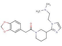 (2-{2-[1-(1,3-benzodioxol-5-ylacetyl)piperidin-3-yl]-1H-imidazol-1-yl}ethyl)dimethylamine