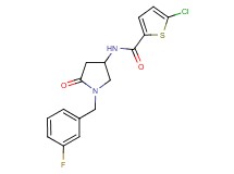 5-chloro-N-[1-(3-fluorobenzyl)-5-oxo-3-pyrrolidinyl]-2-thiophenecarboxamide