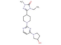 4-ethyl-5-{1-[4-(3-hydroxypyrrolidin-1-yl)pyrimidin-2-yl]piperidin-4-yl}-2-methyl-2,4-dihydro-3H-1,2,4-triazol-3-one