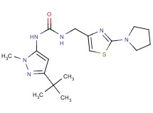 N-(3-tert-butyl-1-methyl-1H-pyrazol-5-yl)-N'-[(2-pyrrolidin-1-yl-1,3-thiazol-4-yl)methyl]urea