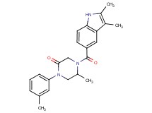 4-[(2,3-dimethyl-1H-indol-5-yl)carbonyl]-5-methyl-1-(3-methylphenyl)-2-piperazinone