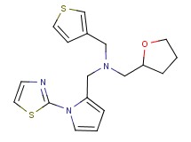 (tetrahydrofuran-2-ylmethyl){[1-(1,3-thiazol-2-yl)-1H-pyrrol-2-yl]methyl}(3-thienylmethyl)amine