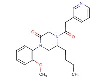 5-butyl-1-(2-methoxyphenyl)-4-(3-pyridinylacetyl)-2-piperazinone