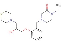 1-ethyl-4-[2-(2-hydroxy-3-thiomorpholin-4-ylpropoxy)benzyl]piperazin-2-one