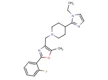 4-(1-ethyl-1H-imidazol-2-yl)-1-{[2-(2-fluorophenyl)-5-methyl-1,3-oxazol-4-yl]methyl}piperidine