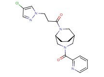 (1S*,5R*)-6-[3-(4-chloro-1H-pyrazol-1-yl)propanoyl]-3-(pyridin-2-ylcarbonyl)-3,6-diazabicyclo[3.2.2]nonane