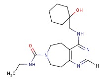 N-ethyl-4-{[(1-hydroxycyclohexyl)methyl]amino}-5,6,8,9-tetrahydro-7H-pyrimido[4,5-d]azepine-7-carboxamide