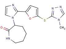 3-(2-{5-[(4-methyl-4H-1,2,4-triazol-3-yl)thio]-2-furyl}-1H-imidazol-1-yl)azepan-2-one