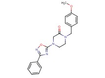 1-(4-methoxybenzyl)-4-(3-phenyl-1,2,4-oxadiazol-5-yl)-2-piperazinone