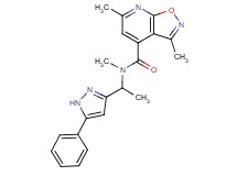 N,3,6-trimethyl-N-[1-(5-phenyl-1H-pyrazol-3-yl)ethyl]isoxazolo[5,4-b]pyridine-4-carboxamide