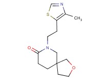 7-[2-(4-methyl-1,3-thiazol-5-yl)ethyl]-2-oxa-7-azaspiro[4.5]decan-8-one