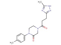 1-(4-methylphenyl)-4-[3-(5-methyl-1H-1,2,4-triazol-3-yl)propanoyl]-2-piperazinone