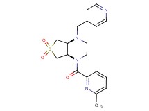 (4aS*,7aR*)-1-[(6-methyl-2-pyridinyl)carbonyl]-4-(4-pyridinylmethyl)octahydrothieno[3,4-b]pyrazine 6,6-dioxide
