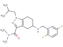 5-[(2,5-difluorobenzyl)amino]-1-isobutyl-N,N-dimethyl-4,5,6,7-tetrahydro-1H-indazole-3-carboxamide