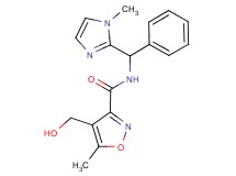 4-(hydroxymethyl)-5-methyl-N-[(1-methyl-1H-imidazol-2-yl)(phenyl)methyl]isoxazole-3-carboxamide