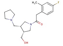 [(3R*,4R*)-1-[(4-fluoro-2-methylphenyl)acetyl]-4-(pyrrolidin-1-ylmethyl)pyrrolidin-3-yl]methanol