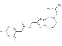 2-(2,4-dioxo-1,2,3,4-tetrahydropyrimidin-5-yl)-N-[(5-isobutyl-5,6,7,8-tetrahydro-4H-pyrazolo[1,5-a][1,4]diazepin-2-yl)methyl]acetamide