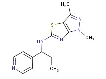 1,3-dimethyl-N-(1-pyridin-4-ylpropyl)-1H-pyrazolo[3,4-d][1,3]thiazol-5-amine