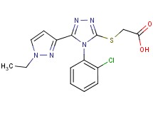{[4-(2-chlorophenyl)-5-(1-ethyl-1H-pyrazol-3-yl)-4H-1,2,4-triazol-3-yl]thio}acetic acid