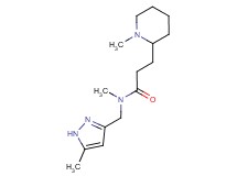 N-methyl-3-(1-methylpiperidin-2-yl)-N-[(5-methyl-1H-pyrazol-3-yl)methyl]propanamide