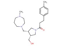 {(3R*,4R*)-4-[(4-methyl-1,4-diazepan-1-yl)methyl]-1-[3-(4-methylphenyl)propanoyl]pyrrolidin-3-yl}methanol