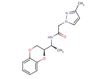 N-[1-(2,3-dihydro-1,4-benzodioxin-2-yl)ethyl]-2-(3-methyl-1H-pyrazol-1-yl)acetamide