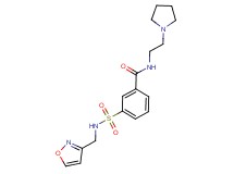 3-{[(isoxazol-3-ylmethyl)amino]sulfonyl}-N-(2-pyrrolidin-1-ylethyl)benzamide