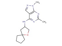1,6-dimethyl-N-1-oxaspiro[4.4]non-3-yl-1H-pyrazolo[3,4-d]pyrimidin-4-amine