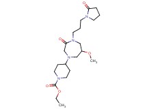 ethyl 4-{6-methoxy-3-oxo-4-[3-(2-oxo-1-pyrrolidinyl)propyl]-1,4-diazepan-1-yl}-1-piperidinecarboxylate