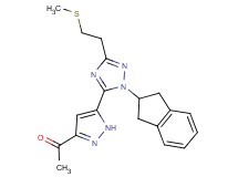 1-(5-{1-(2,3-dihydro-1H-inden-2-yl)-3-[2-(methylthio)ethyl]-1H-1,2,4-triazol-5-yl}-1H-pyrazol-3-yl)ethanone