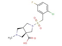 (3aS*,6aS*)-2-[(2-chloro-5-fluorobenzyl)sulfonyl]-5-methylhexahydropyrrolo[3,4-c]pyrrole-3a(1H)-carboxylic acid