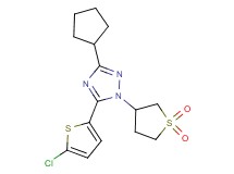5-(5-chloro-2-thienyl)-3-cyclopentyl-1-(1,1-dioxidotetrahydro-3-thienyl)-1H-1,2,4-triazole
