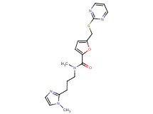 N-methyl-N-[3-(1-methyl-1H-imidazol-2-yl)propyl]-5-[(pyrimidin-2-ylthio)methyl]-2-furamide