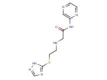 N-pyrazin-2-yl-2-{[2-(1H-1,2,4-triazol-5-ylthio)ethyl]amino}acetamide