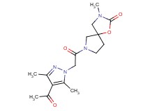 7-[(4-acetyl-3,5-dimethyl-1H-pyrazol-1-yl)acetyl]-3-methyl-1-oxa-3,7-diazaspiro[4.4]nonan-2-one