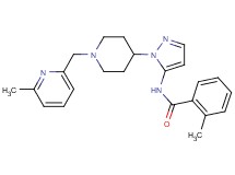 2-methyl-N-(1-{1-[(6-methyl-2-pyridinyl)methyl]-4-piperidinyl}-1H-pyrazol-5-yl)benzamide