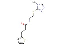 N-{2-[(4-methyl-4H-1,2,4-triazol-3-yl)thio]ethyl}-3-(2-thienyl)propanamide