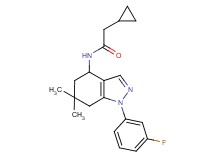 2-cyclopropyl-N-[1-(3-fluorophenyl)-6,6-dimethyl-4,5,6,7-tetrahydro-1H-indazol-4-yl]acetamide