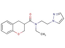 N-ethyl-N-[2-(1H-pyrazol-1-yl)ethyl]chromane-3-carboxamide